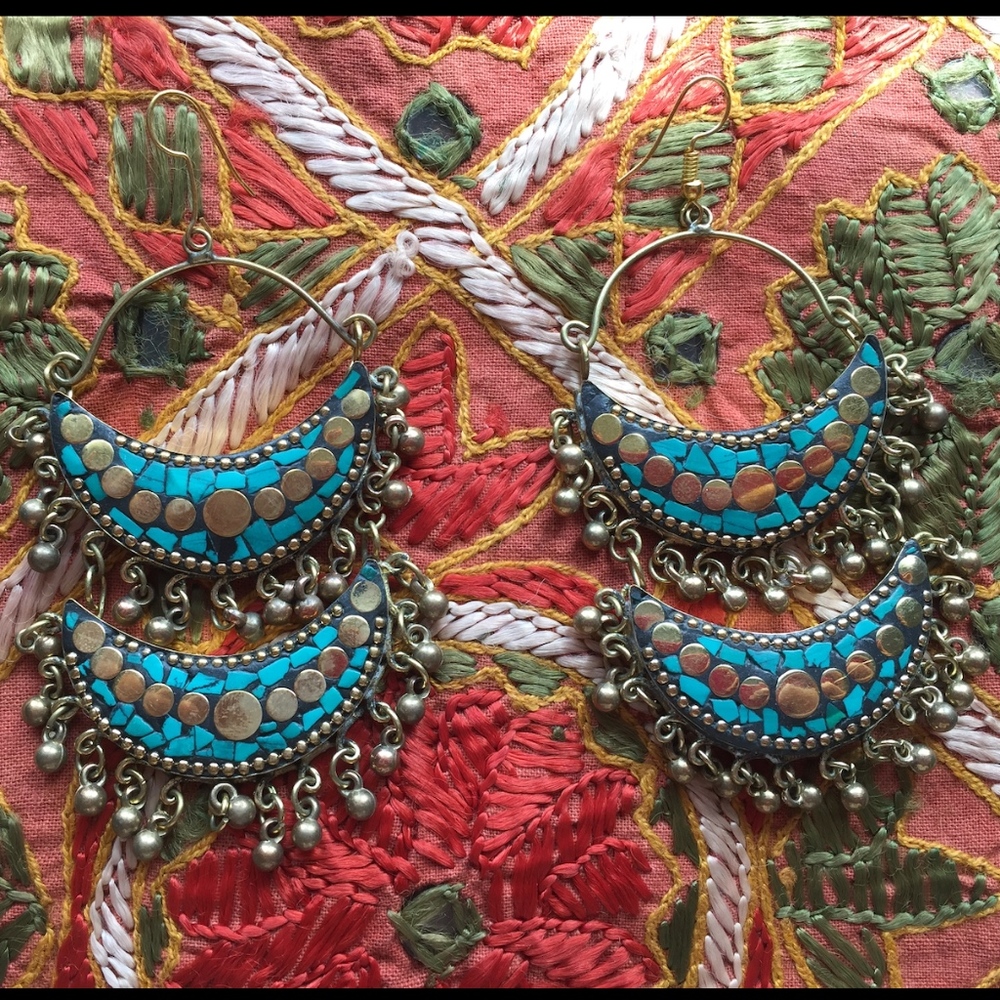 Bohemian Pote Beads - Nepalese Earrings